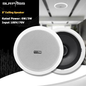 70V/100V Passive Ceiling Speakers 6inch In Ceiling Loudspeaker Stereo Sound Audio System Recessed Music PA Speaker for Bedroom
