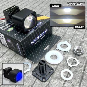 LAMPU PROJIE BILED MATRIX 15 INC MOSCOW ORIGINAL SUPER TERANG CAHAYA JAUH DEKAT PUTIH MINI PROJIE ALA ALA BILLED 15 INCH Projie Biled 15Inc  Matrix Cahaya Putih Body Black FLAT CUT OFF WATERPROOF Biled Projie Biled Matrix 15Inch + RING SHROUD DEVIL