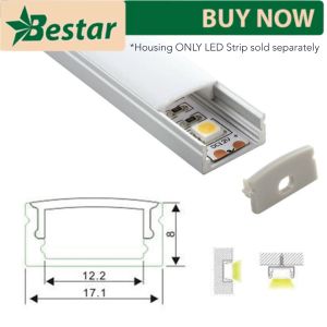 LED ALUMINUM PROFILE SLIM 1 METER X 2PCS. 
