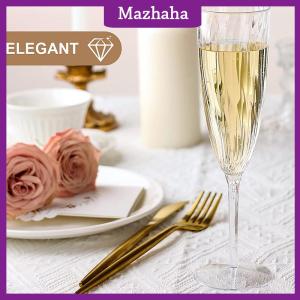 Mazhaha แก้วแชมเปญพลาสติกแบบใช้แล้วทิ้ง1 2ชิ้นเหมาะสำหรับงานแต่งงานงานปาร์ตี้และงานปาร์ตี้ชาวเวอร์ถ้วยใสของขวัญ
