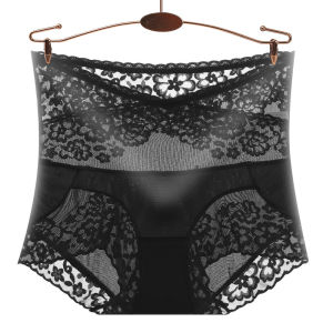 High Waist Lace Panties Antibacterial Crotch Belly Contracting Hip Lifting Underwear Tummy Control Pantys