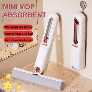 "No need to wash hands" 360 ° portable mini mop dry and wet dual-purpose sponge mop strong absorbent mop portable mop mini mop