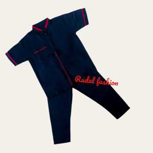Koko Kurta Anak Usia 4-12 Tahun Variasi Lis Kancing Leher