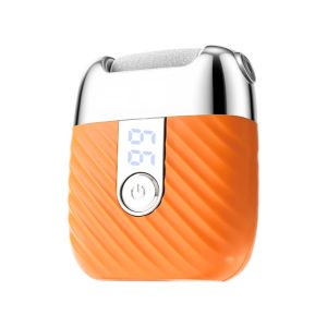 JON09 Portable Rechargeable Electric Foot File with 3 Interchangeable Grinding Heads Thick Grinding Head Dead Skin Calluses Feet Scrubber Durable Dual-Speed Adjustment Electric Foot Grinder for Thick Smoothing
