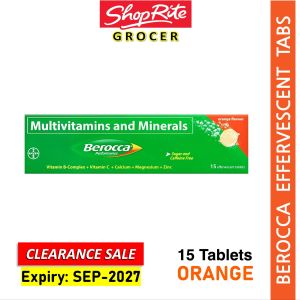 [Clearance Expiry] Berocca Orange Flavor (15 Effervescent Tablets) Multivitamins & Minerals