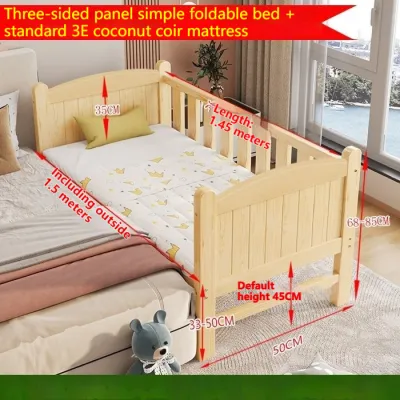AUREO Baby Solid Wood Splicing Bed Widened Splicing Bed Single Bedside Bed Childrens Bed Single Bed Frame