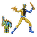 Power Rangers Dino Fury Gold Ranger 6-Inch Action Figure Toy Inspired by TV Show with Dino Fury Key and Dino-Themed. 
