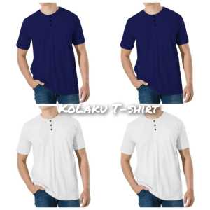 Lapak Rang Mudo kaos paket murah 4 pcs kaos kancing pria Terlaris