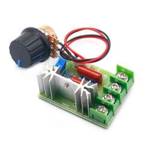 GORGE 220V SCR Voltage Regulator with Remote Controller 2000W AC Motor Speed Controller Adjuster External Light Dimmer Switch Multipurpose