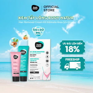 Kem tẩy lông Body Natur Hair Removal Cream Kit Intimate Area 50+30ml