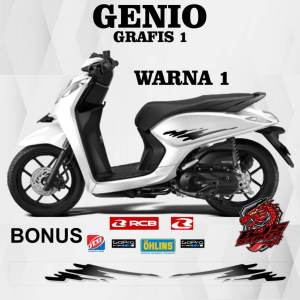 stiker honda genio grafis 1 - stiker decal genio grafis 1 transparan uv