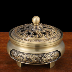 [Voucher 50K| 25.06 29.06] Lư xông trầm hương họa tiết hoa sen và rồng phượng My Home DN107