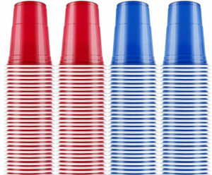 50 Pcs/Set 450Ml Merah Plastik Sekali Pakai Cangkir Pesta Bar Restoran Barang Rumah Tangga