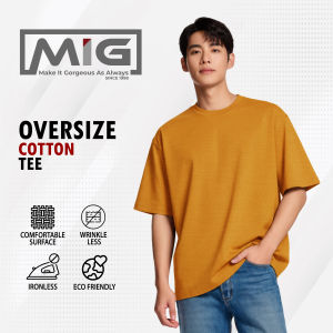 MIG Premium 200gsm Technology Cotton Comfortable Round Neck Short Sleeve Oversized Plain T Shirt - 1112O