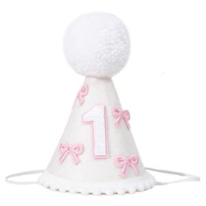 Bé gái 1st mũ tiệc sinh nhật vải nỉ lễ hội lễ kỷ niệm Mũ trang trí độc lạ chụp ảnh đạo cụ cho vòi hoa sen bên