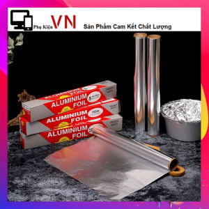 Giấy Bạc Nướng Thức Ăn  Bọc Thực Phâm Cao Cấp Dày Kích Thước 30cm x 5M Dùng Cho Lò Nướng Và Nồi Chiên Không Dầu - Màng Nhôm Nướng Thịt Giấy Bạc Lót Nồi Chiên Không Dầu