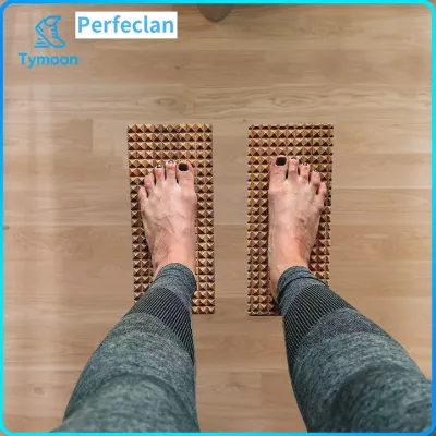 2x Wooden Yoga Boards Portable Compact Gift Sadhu Boards for Beginners Tool for Home Gym Indoor Parents Standing on Feet Office