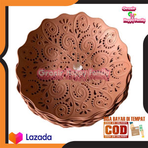 12 PCS Piring Rotan Cantik / Piring Anyam / Piring Plastik / Rotan Cekung