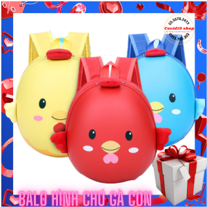 [HCM]( Cam kết sản phẩm y hình  uy tín chất lượng )  Balo ngộ nghĩnh kiểu dáng vỏ trứng hình chú gà con chuột Micky dành cho trẻ mẫu giáo