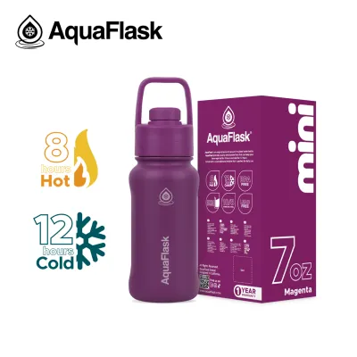 AquaFlask Mini Collection – 7oz Insulated Bottle | Strappy Multi-Purpose Strap Charm