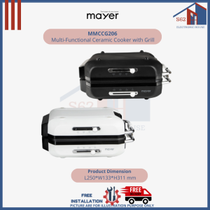 Mayer Multi-Functional Ceramic Cooker with Grill MMCCG206 - Black / White