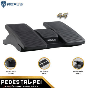 Rexus Pedestal PE1 Ergonomic Footrest Adjustable Penyangga Kaki Ergonomis Under Desk Foot Rest