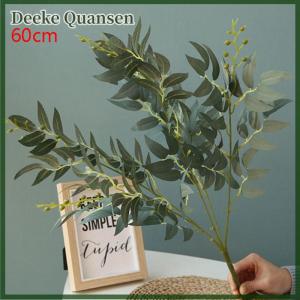 Deeke Lá nhân tạo Bó hoa giả liễu đám cưới bối cảnh giả lá trang trí nhà