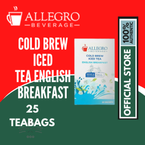 ALLEGRO Ceylon Cold Brew Tea  100% | 25 Foil Packs | DIY Iced Tea | Natural Fruit Blends | No Boiling Water