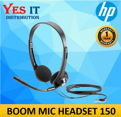 HP BOOM MIC HEADSET 150 (BLACK) Lazada