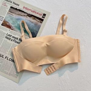 Strapless Womens Underwear Non-slip Gathered Small Chest Tube Top Beautiful Back Invisible Anti-light Wedding Womens Bra