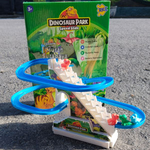 Mainan Dinosaurus Park Speed Slide Terbaru Terdapat 4Pcs Dino Yang Lucu RKC 10053 4 | Mainan Edukatif Anak Murah Berkualitas Menggunakan Baterai Bisa Bergerak Music Dan Lampu | Mainan Tangga Sirkuit Karakter Dino