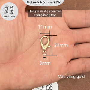 Móc Chó Càng Cua Mini Túi Xách Hợp Kim Antimon Xi Mạ Điện Phụ Kiện Làm Bóp Ví Vòng Tay Giỏ Đeo Móc Khóa Da Handmade DIY