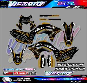 STRIPING VARIASI SEMI DECAL CRF 150 L CUSTOM NAMA  / STIKER CUSTOM HONDA CRF15OL SEMI DECAL CUSTOM