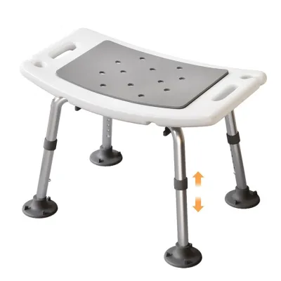 Shower Chair for Inside Shower Adjustable Height Shower Stool Anti-Slip Shower Seats for Elderly and Disabled Shower Bench Quick Assembly