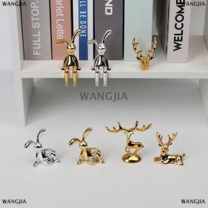 [COD] WANGJIA Elk Deer Statue Nordic Christmas Reindeer Art Figurine Vintage en Handicraft Home Ornament Table Decoration Gift