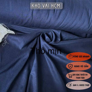 Vải Thô Mịn Cotton Màu Xanh Khổ 1m26 Mỏng Mềm Không Giãn - Áo Sơ Mi Quần Cộc Đồ Trẻ Em