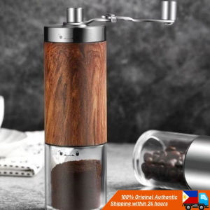 Gemilai‘s manual coffee grinder 304 stainless steel mini portable pure wood grain grinder