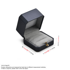 Oirlv หนัง Jewlry 2แหวนต่างหูสร้อยคอกล่องออแกไนเซอร์จัดเก็บกรณีข้อเสนอวันเกิดแต่งงานแหวนกล่อง H076