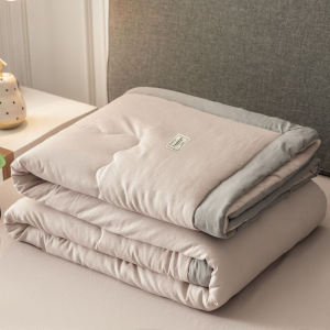 《302》Solid Color Quilted Hypoallergenic Comforter Blanket Super King Queen Single size Single Queen King Size Air Conditioning Quilt