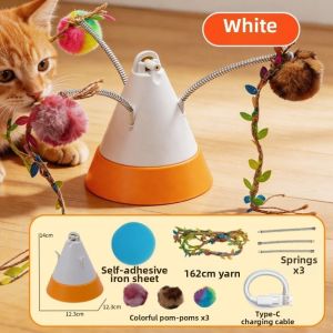 OUTOPEN Từ tính Đồ chơi trêu mèo điện Sáng tạo Có thể sạc lại Đồ chơi thú cưng tự động xoay Dễ dàng cài đặt Hài hước Cây trêu mèo Đồ dùng cho thú cưng