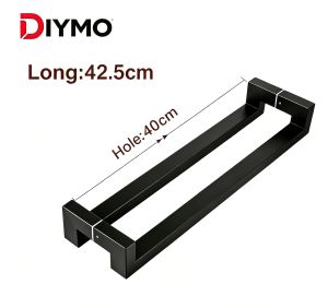 Minimalist Black Square Stainless Steel Door Knob Heavy Duty Main Door Door Handle for Wood Doors