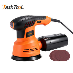 TASKTOOL 300W 5Inch Electric Sander 6-Speed Handheld Polishing Sanding Machine Car Waxing Polisher 12000RPM 220V UK Plug