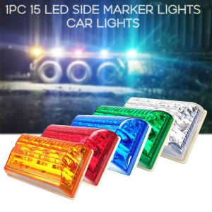 Cutora 1PC 24V 15 LED Side Marker Lights Car Lights Warning Tail Light Auto Trailer Truck Lamps Amber DC24V
