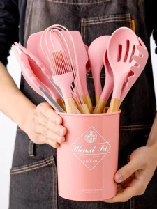 Silicone Kitchen Cooking Utensil Set Non-Stick Heat Resistance/Set Peralatan Dapur [Senduk Viral]