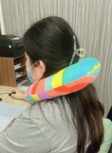 หมอนรองคอ หมอนรองคอตัวยู หมอน แก้ปวดคอ ใช้ใยสังเคราะห์เกรดA หมอนรองคอในรถยนต์ พกพาสะดวก สีน่ารัก คู่รัก LGBTQ #สมรส