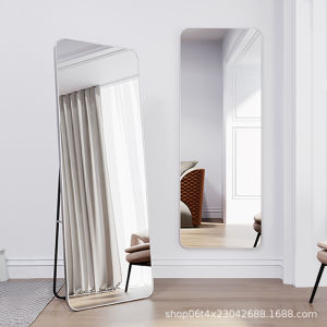 Mirror Full-Length Mirror Wall-Mounted Wall Sticking Floor Mirror Internet Celebrity Ins Dressing Mirror Household Bedroom Dorm Simple Full-Length Mirror