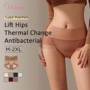 Seamless Tummy Control Lace Panties With Mulberry Silk Crotch High Waist Shaping & All-Day Comfort