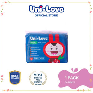 UniLove Airpro Baby Diaper 30s (Large) Pack of 1 - Hypoallergenic Ultrasoft