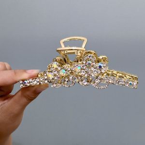 Jepit Rambut Korea Premium Jedai Bunga Manik Zirkon Mewah Wanita Elegan High Quality Motif Terbaru