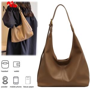 2ชิ้นกระเป๋าสะพายข้างหนัง PU ผู้หญิงสายรัดปรับระดับได้กระเป๋าถือกระเป๋าโท้ทใบใหม่กระเป๋าโฮโบลื่นกระเป๋าเดินทางเดินทาง